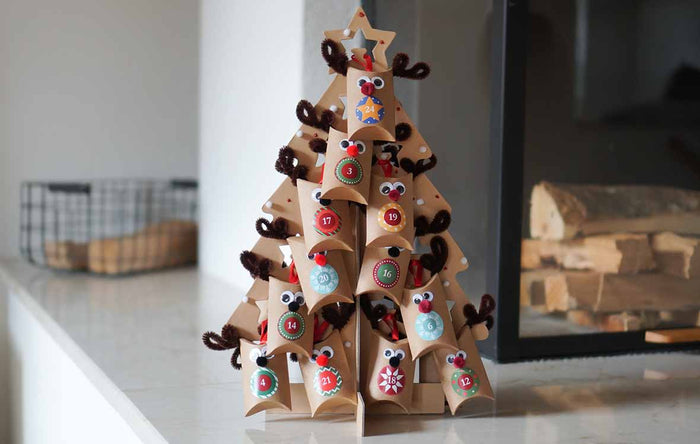 Adventskalenderbaum basteln