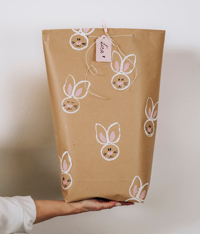 Osterhasen Geschenkpapier selber machen