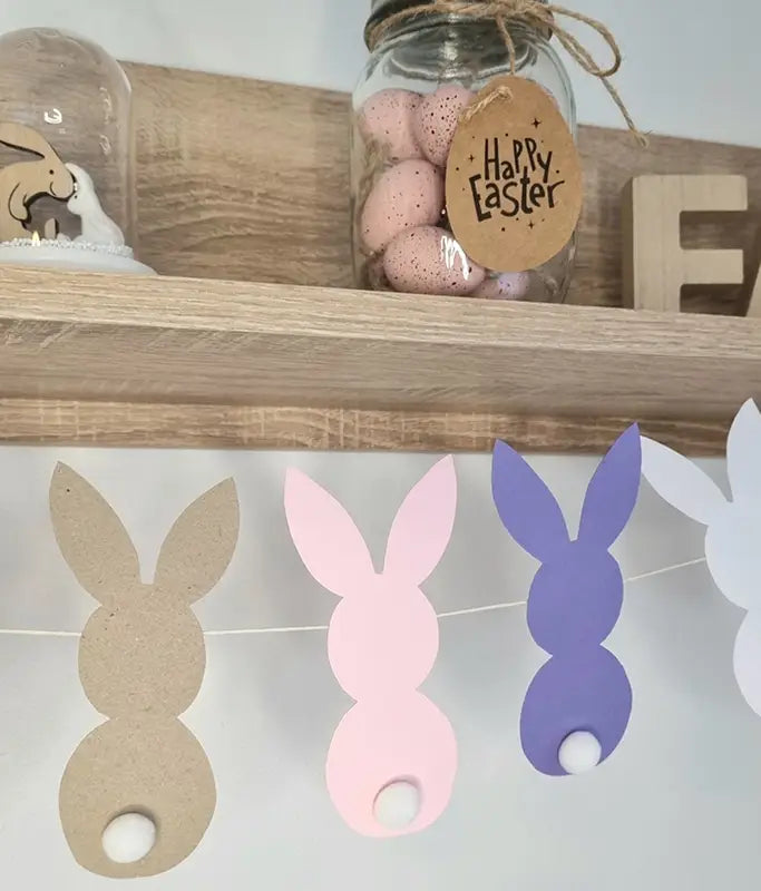 Oster-Hasengirlande basteln – fröhliche Dekoidee für Ostern – I AM CREATIVE