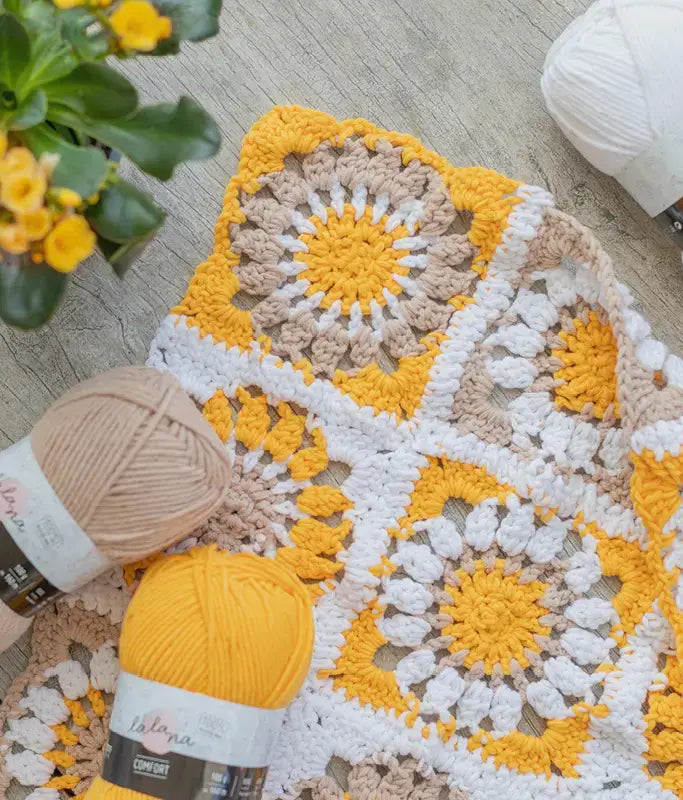 Granny Square Häkeldecke