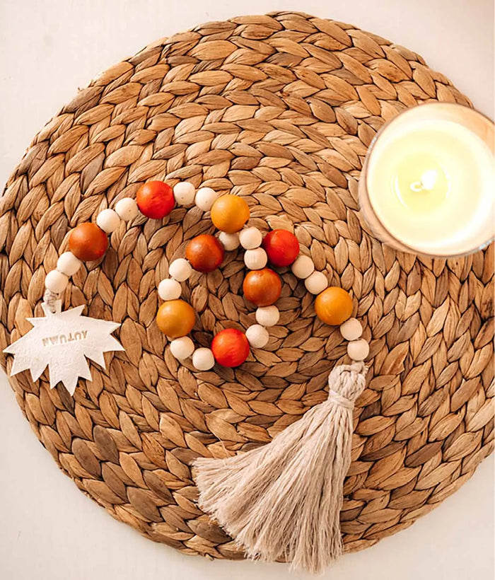 Herbstliche Deko Kette aus Holz