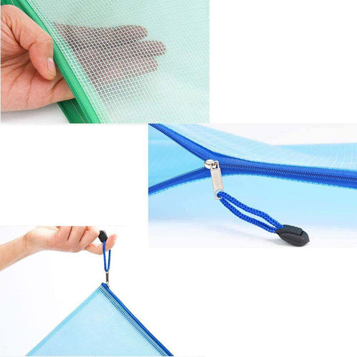 Pochette porte-documents A4 indéchirable, chemise zippée extra forte, 10 pièces.