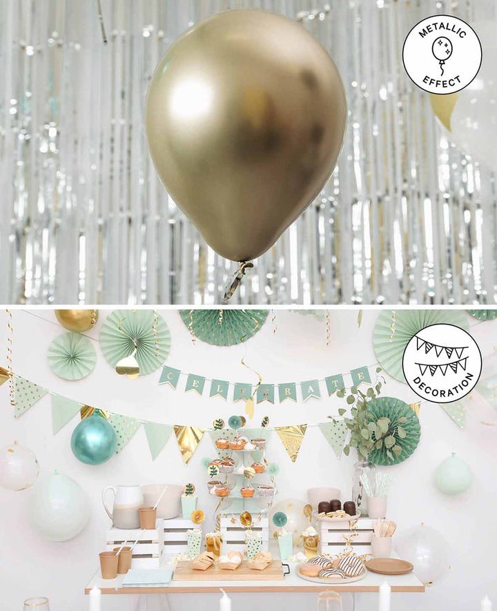 Ballons métallisés, 27 cm, 20 pces