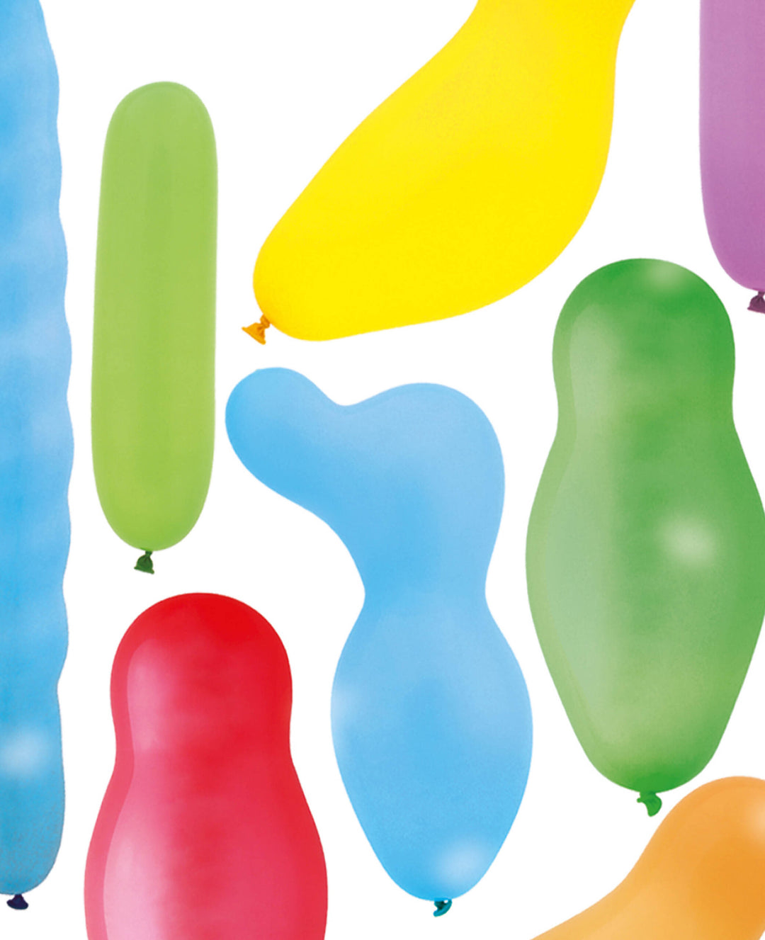 Balloons assorted shapes &amp; colors, 20 cm, 20 pcs.