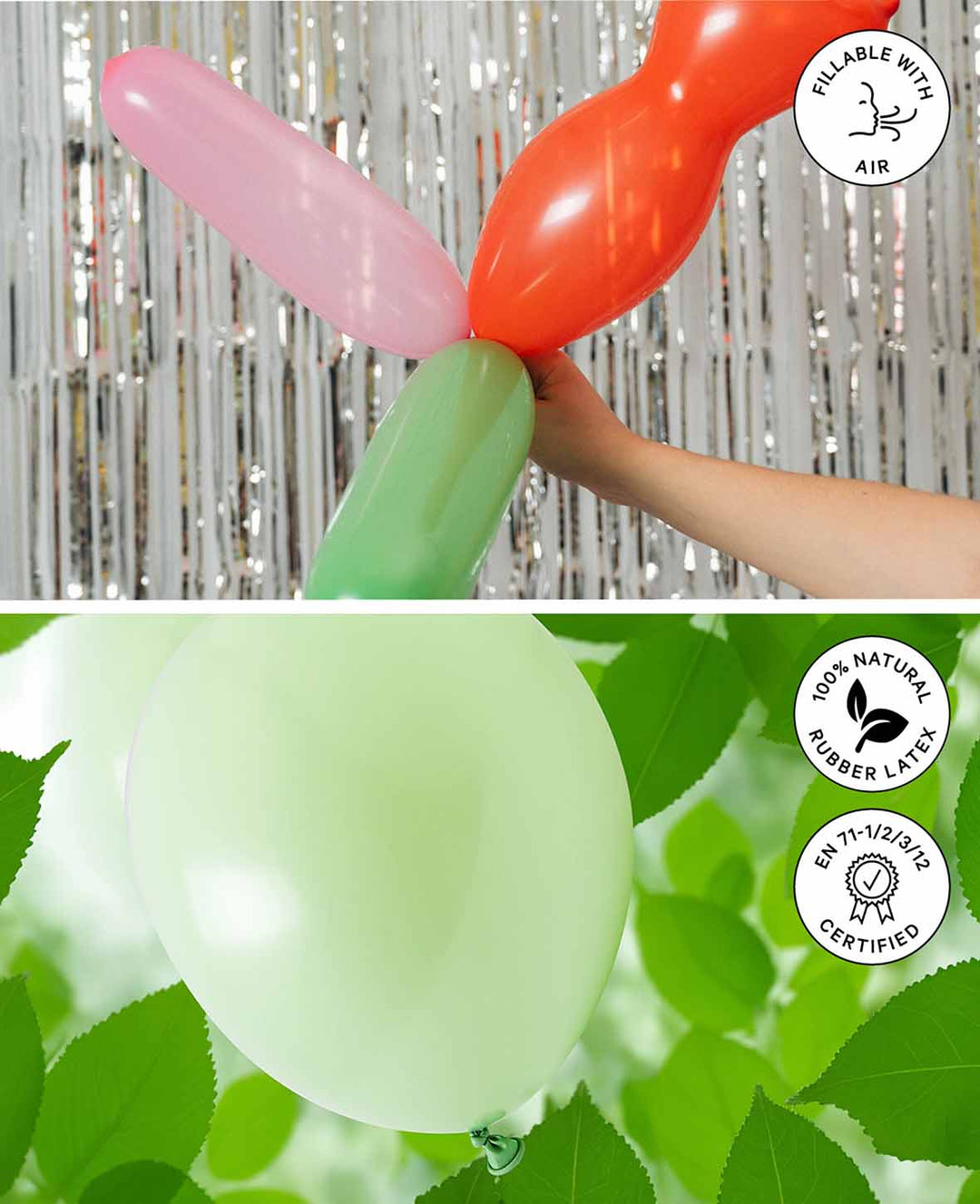 Balloons assorted shapes &amp; colors, 20 cm, 20 pcs.