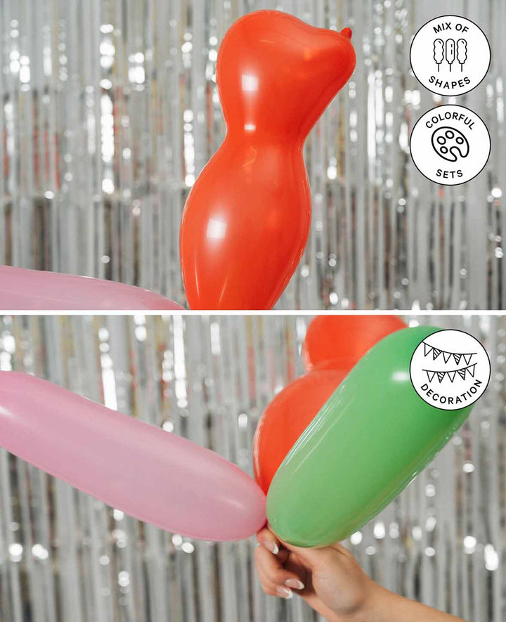 Balloons assorted shapes &amp; colors, 20 cm, 20 pcs.