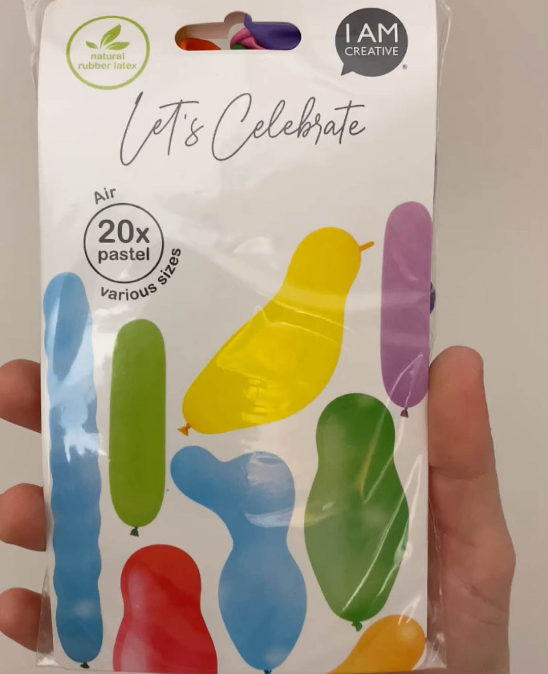 Balloons assorted shapes &amp; colors, 20 cm, 20 pcs.