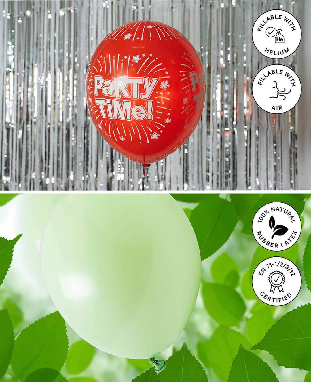 Ballons "Joyeux Anniversaire", 27 cm, Couleurs assorties, 6 pcs.