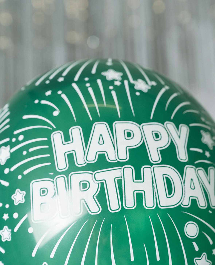 Ballons "Joyeux Anniversaire", 27 cm, Couleurs assorties, 6 pcs.