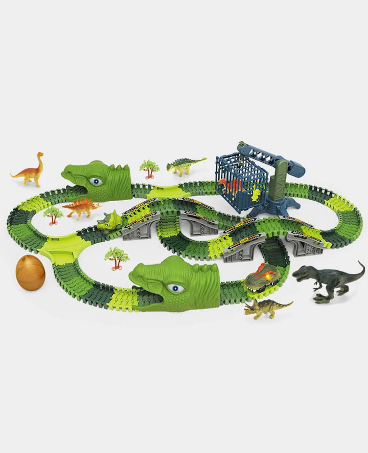 Dino Train, Toy Set with Flexible Track System, Green, 277 Pieces