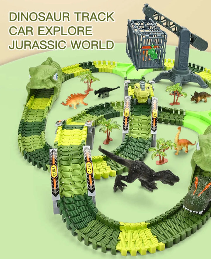 Dino Train, Toy Set with Flexible Track System, Green, 277 Pieces