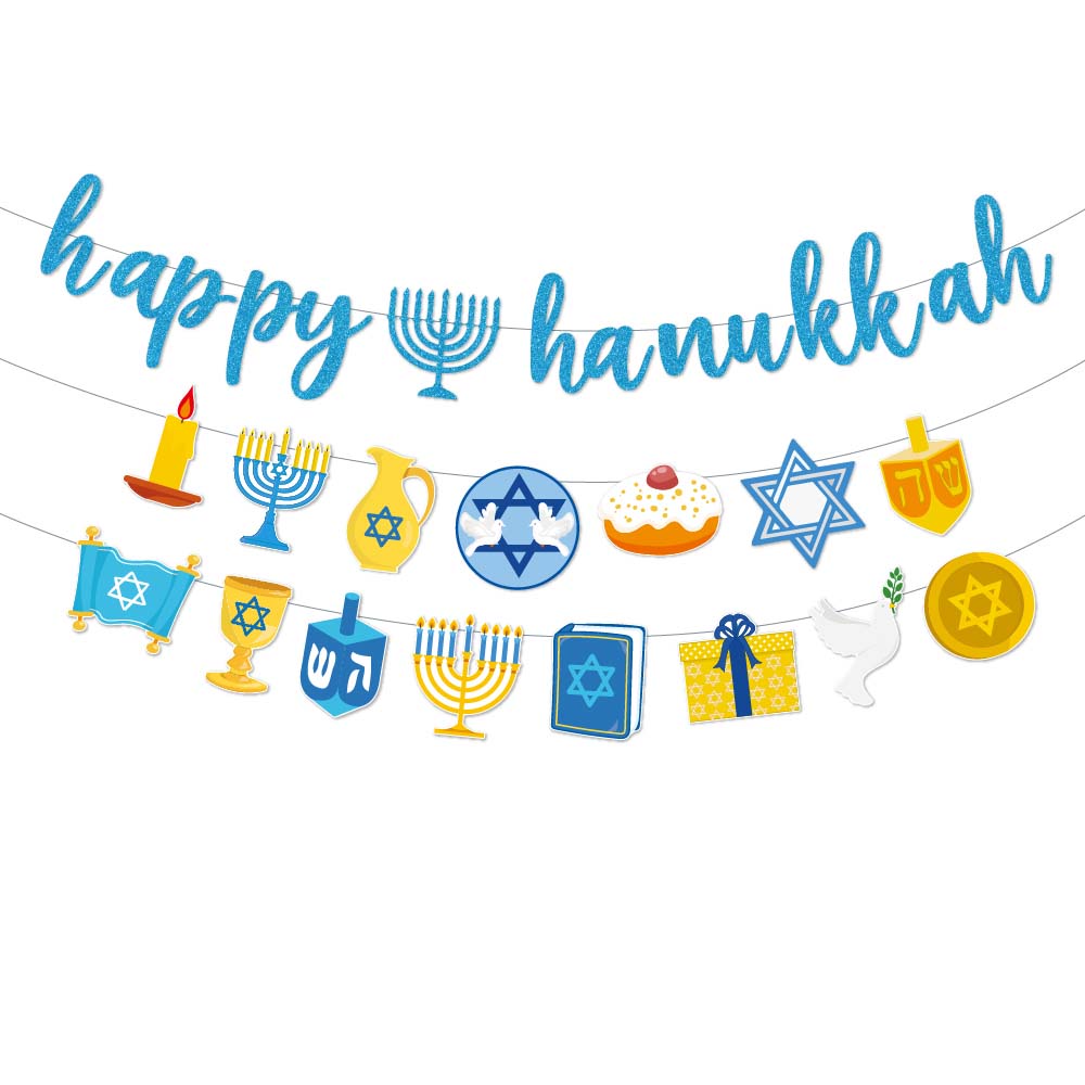 Hanukkah Garland, 3 pcs.