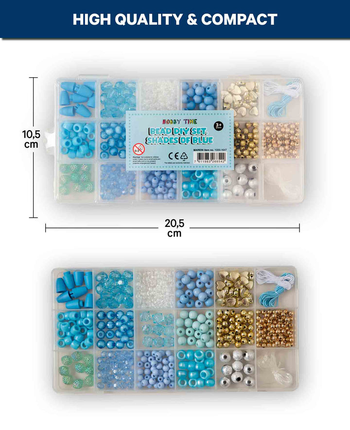 Perlen DIY Set Blautöne