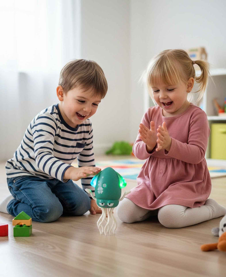 Tanzender Oktopus, Kinderspielzeug mit Musik und Lichteffekten und Hinderniserkennung