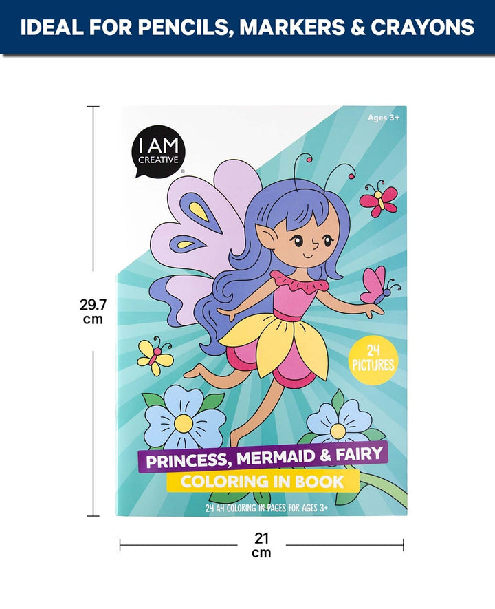 Malbuch Prinzessin, A4, 24 Blatt