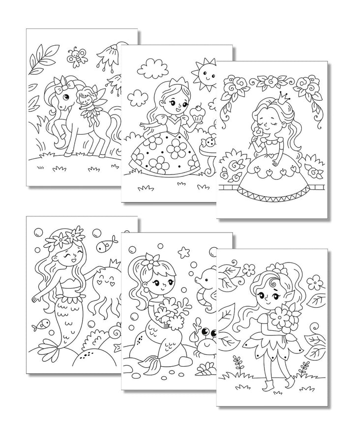 Malbuch Prinzessin, A4, 24 Blatt