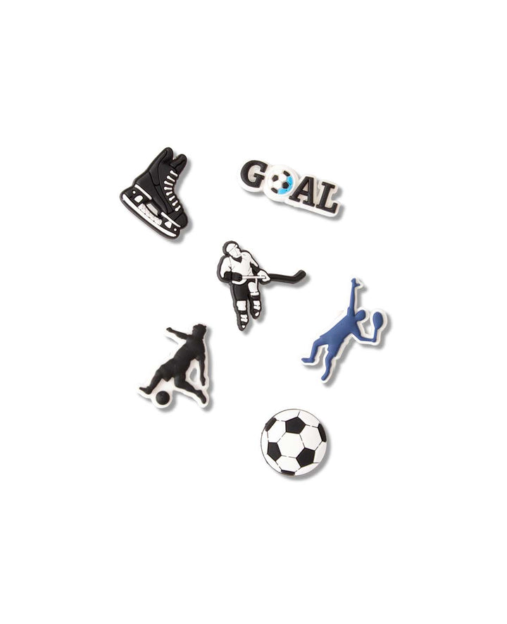 Breloques, silicone, sport, 6 pièces, sans BPA