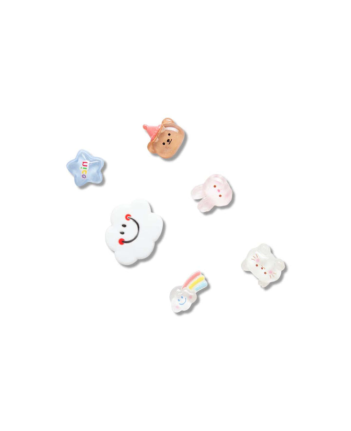 Charms, Silicone, Bears, 6 pcs., BPA free