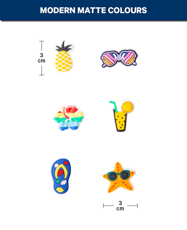 Charms, silicone, summer, 6 pcs., BPA-free