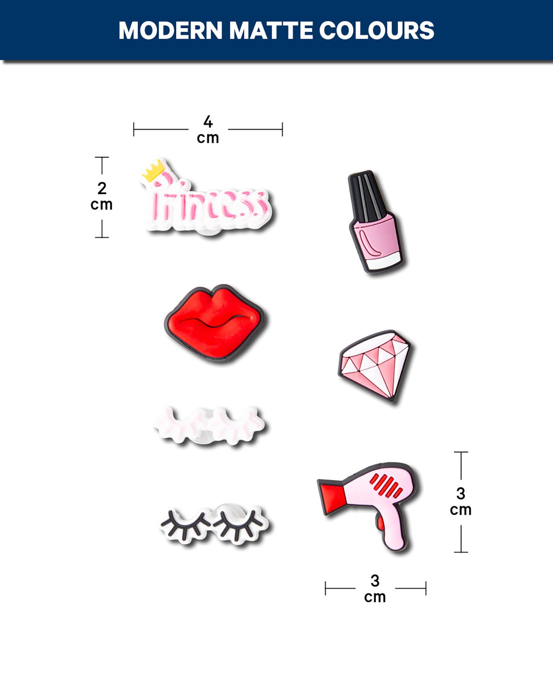 Charms,Silikon, Princess, 6 Stk., BPA frei