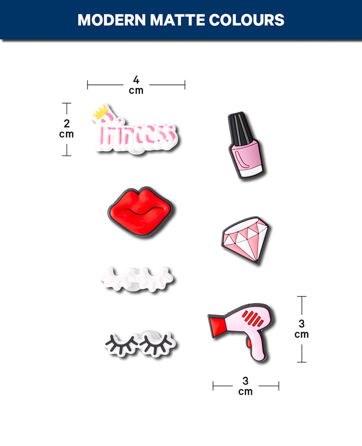 Charms,Silikon, Princess, 6 Stk., BPA frei