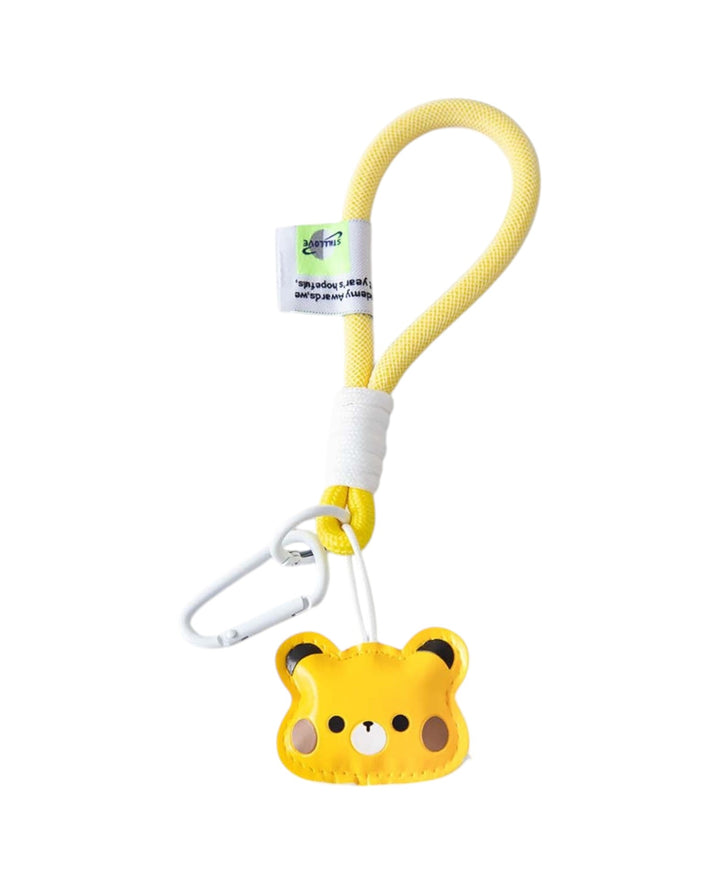 Bag Charm Bear, Yellow, 5.3×18.5 cm