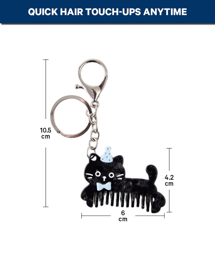 Taschenanhänger, Katze, Kamm,  5.5 x 11 cm