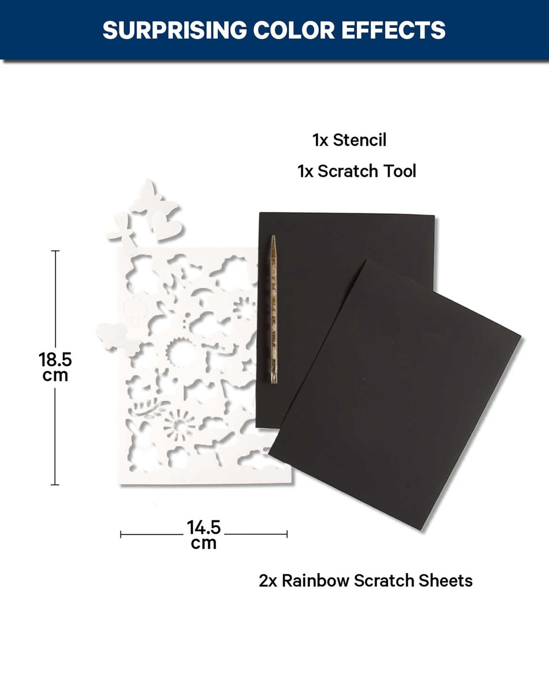 Scratch Art Set Rainbow, 30 Designs