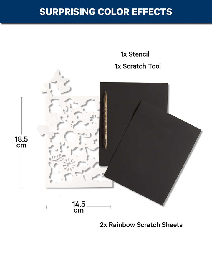 Scratch Art Set Rainbow, 30 Designs