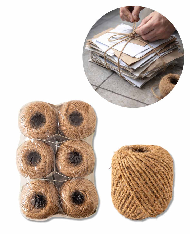 Jute Twine Natural, 100g, Pack of 6