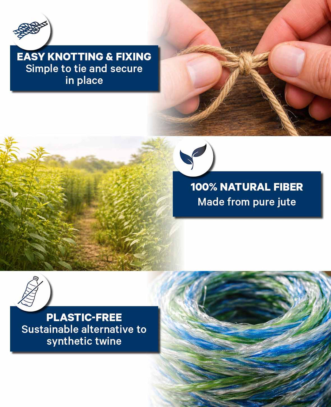 Jute Twine Natural, 100g, Pack of 6