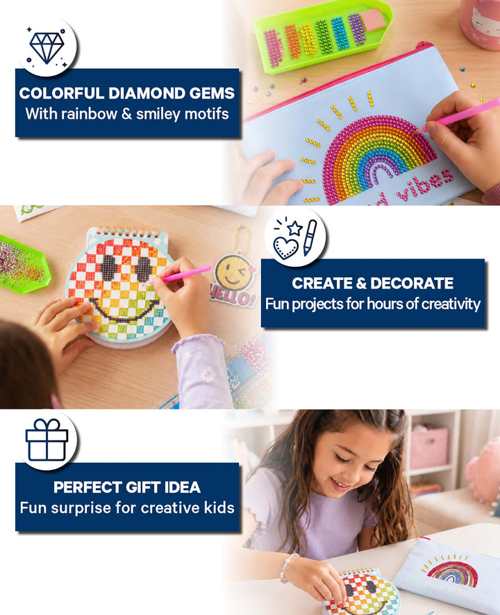 Diamond Craft Kit, Rainbow and Smiley