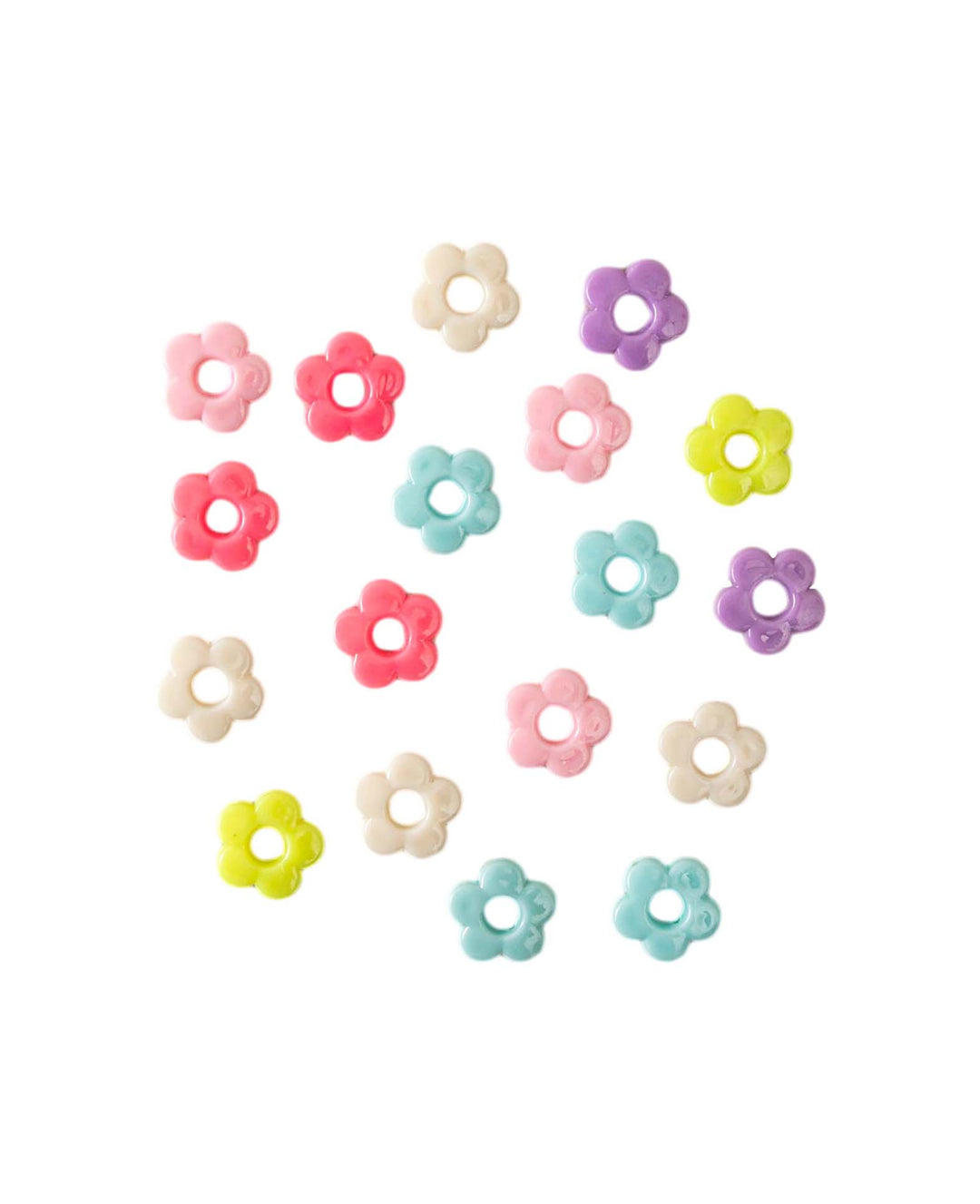 Blumenperlen bunt, 15g.
