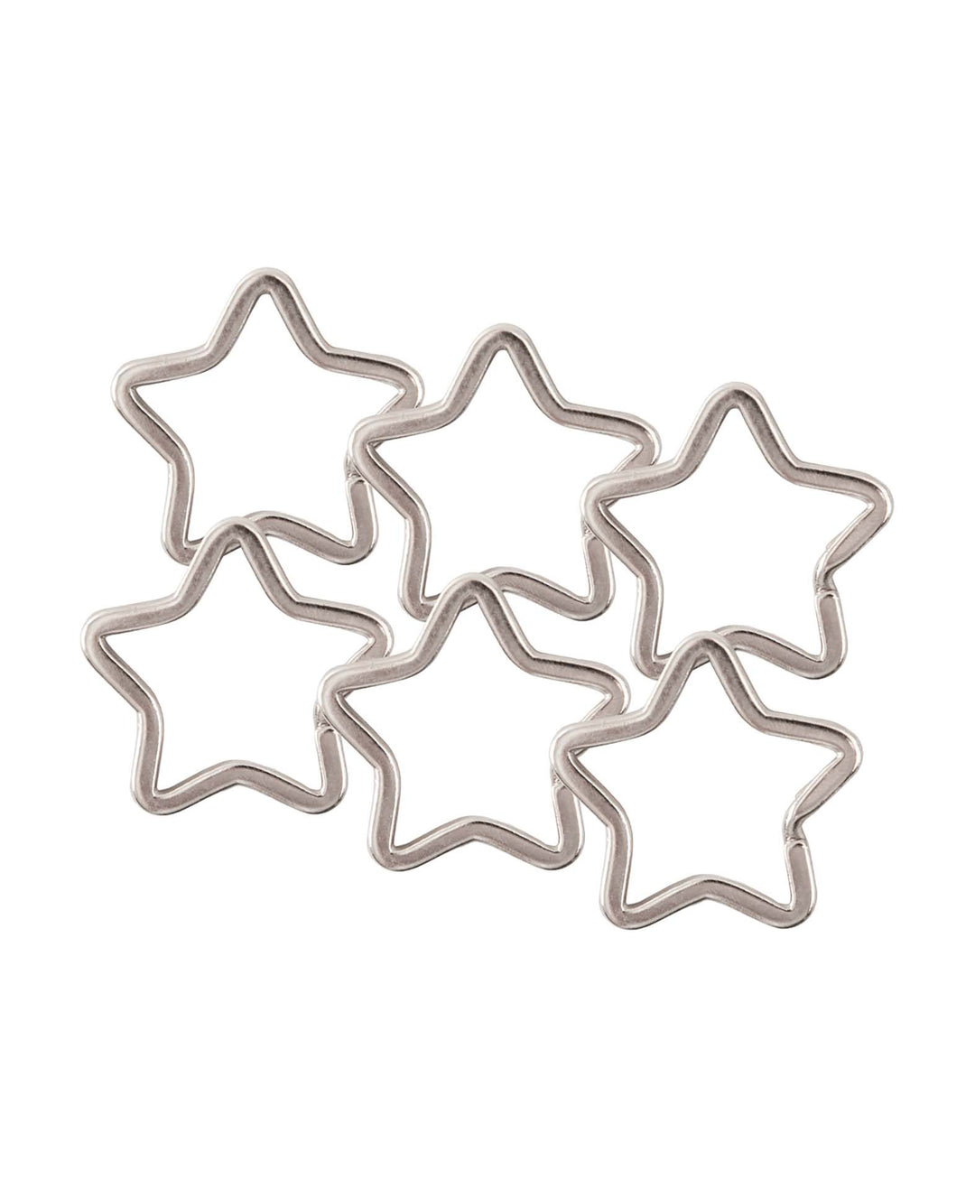 Schlüsselring Stern Metall, 6 Stk.