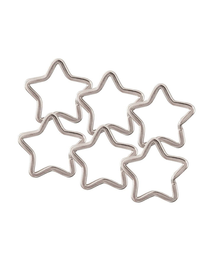 Schlüsselring Stern Metall, 6 Stk.