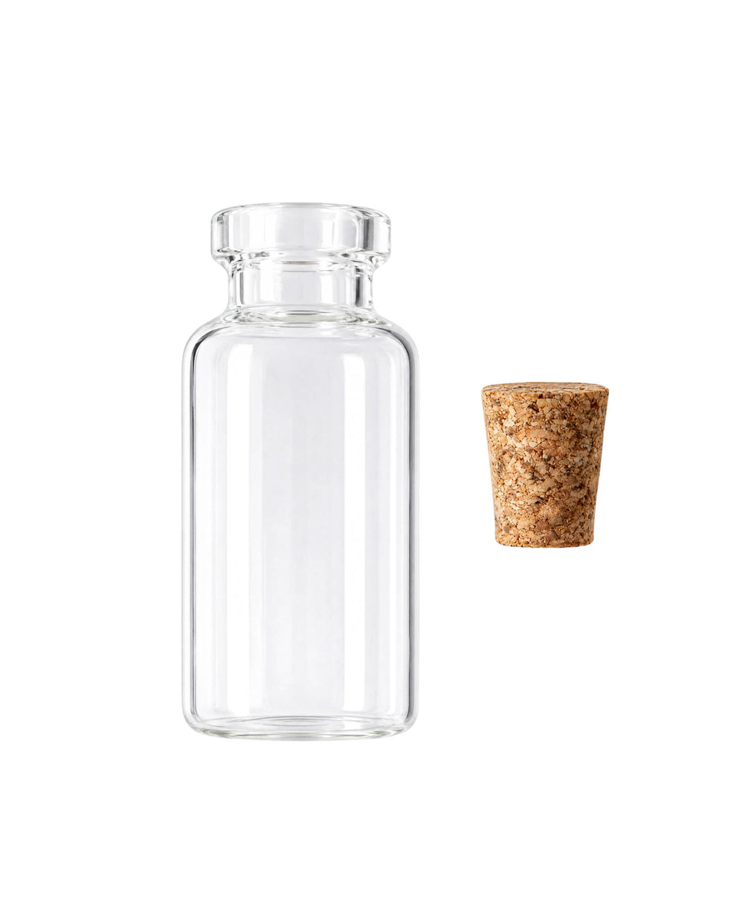 Mini Glasflaschen mit Korken, 5 Stk