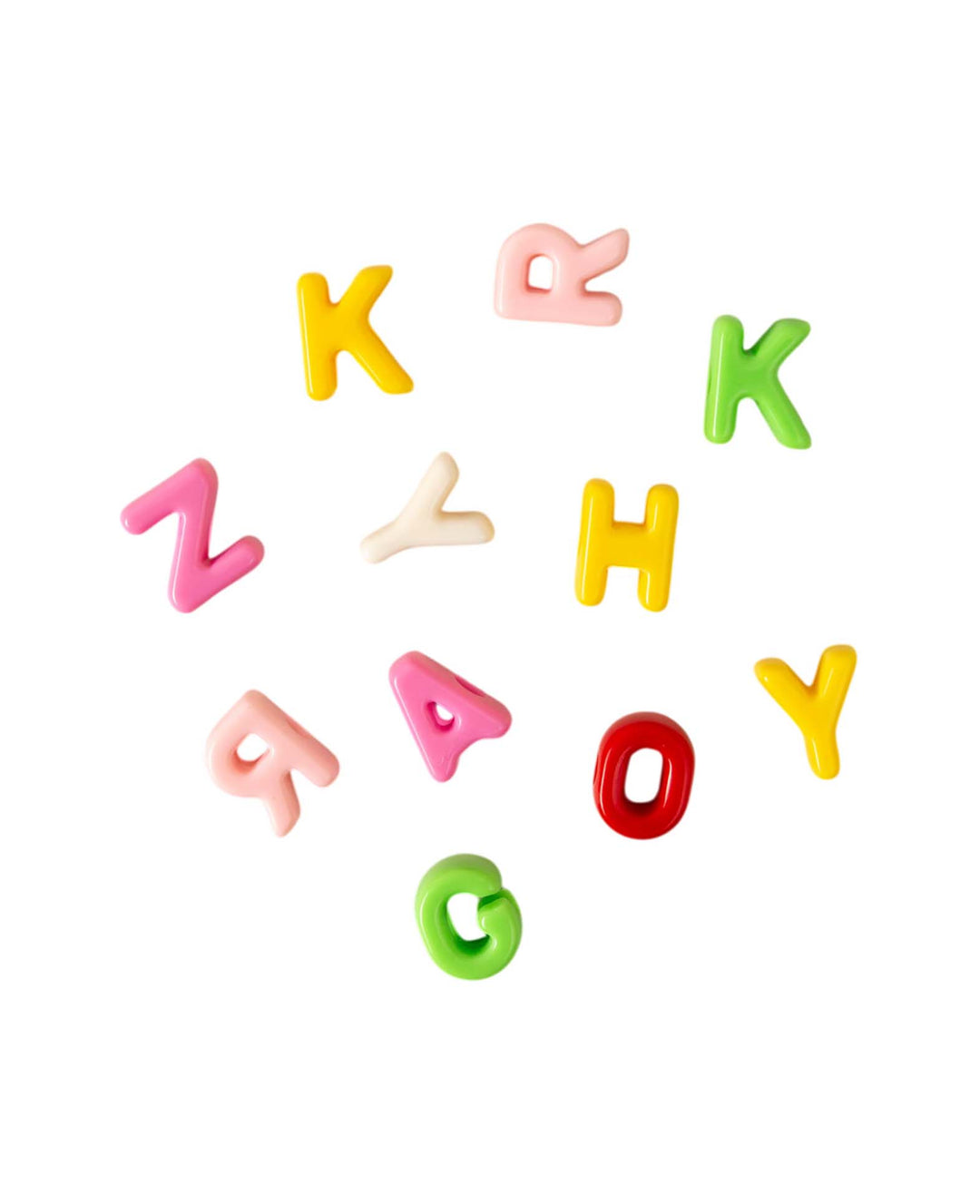Buchstabenperlen, Kunststoff, bunt, 25 g
