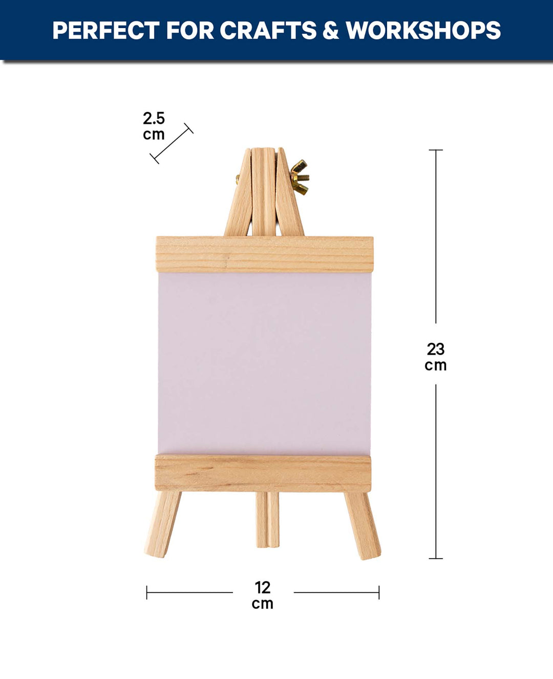 Mini Staffelei &amp; Keilrahmen rechteckig, 12 × 23 cm