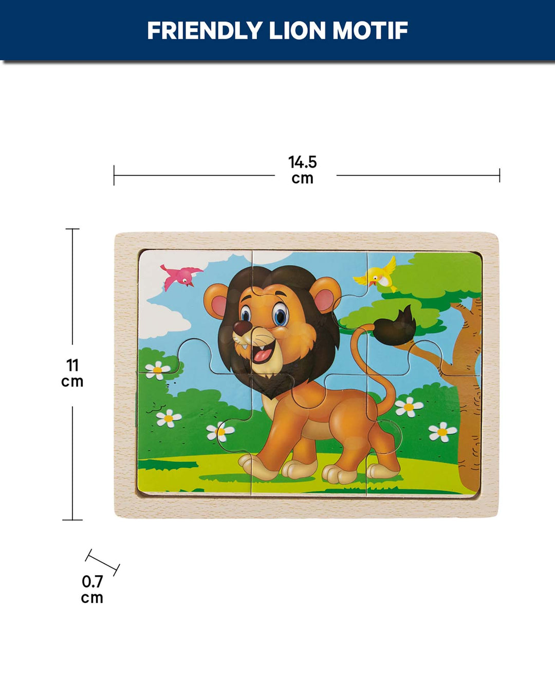 Holzpuzzle Löwe, 6 Teile