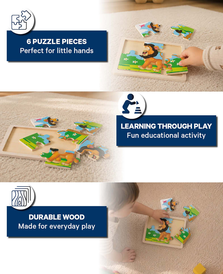 Holzpuzzle Löwe, 6 Teile