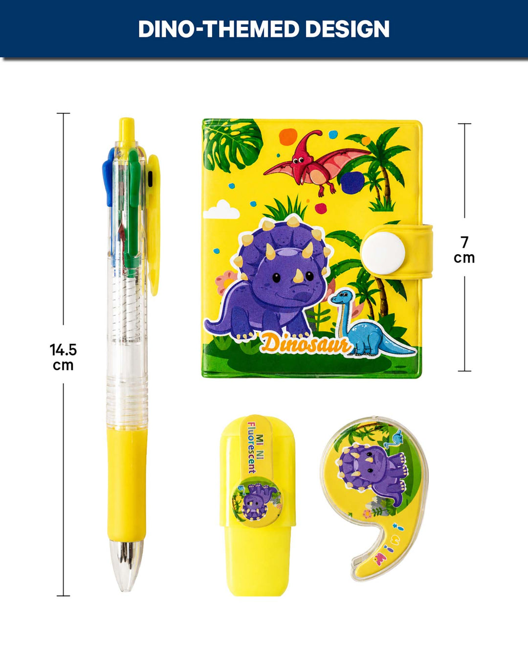 Kinder-Schreibtischset 4-tlg., Dino