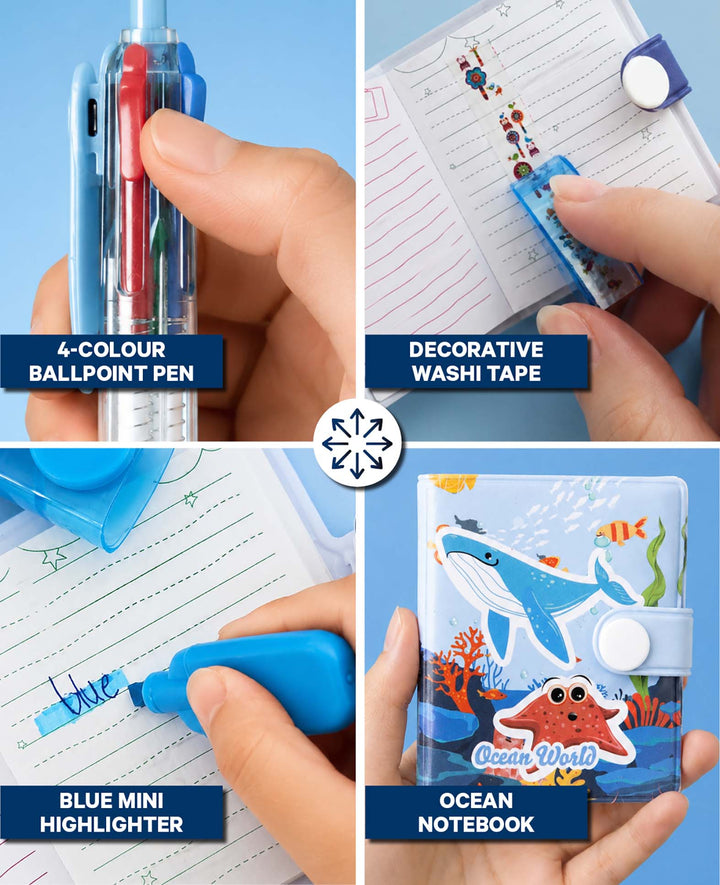 Kinder-Schreibtischset 4-tlg., Unterwasser