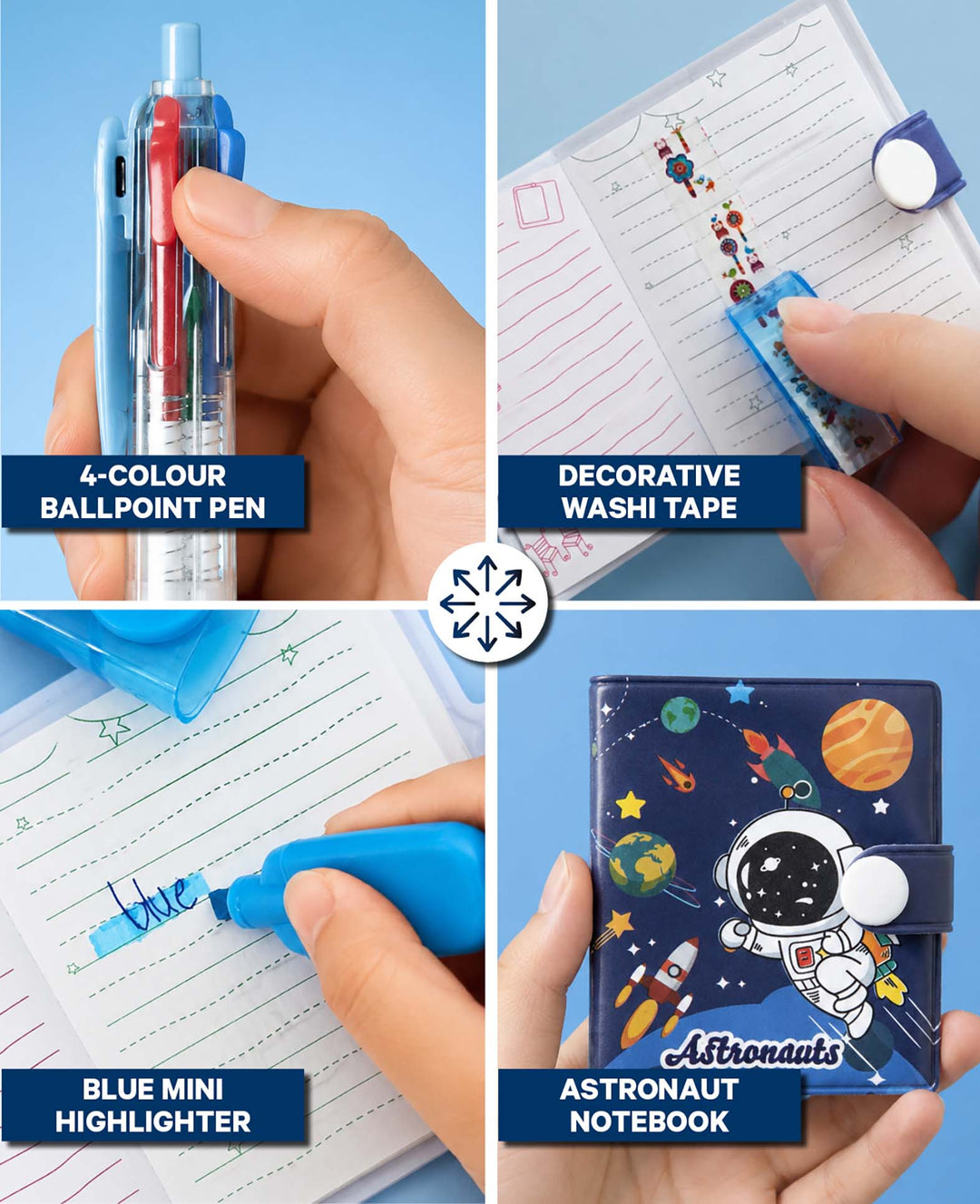 Kinder-Schreibtischset 4-tlg., Space