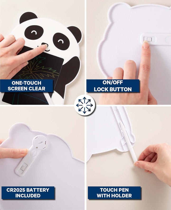 Magische LCD Schreibtafel gross, Panda
