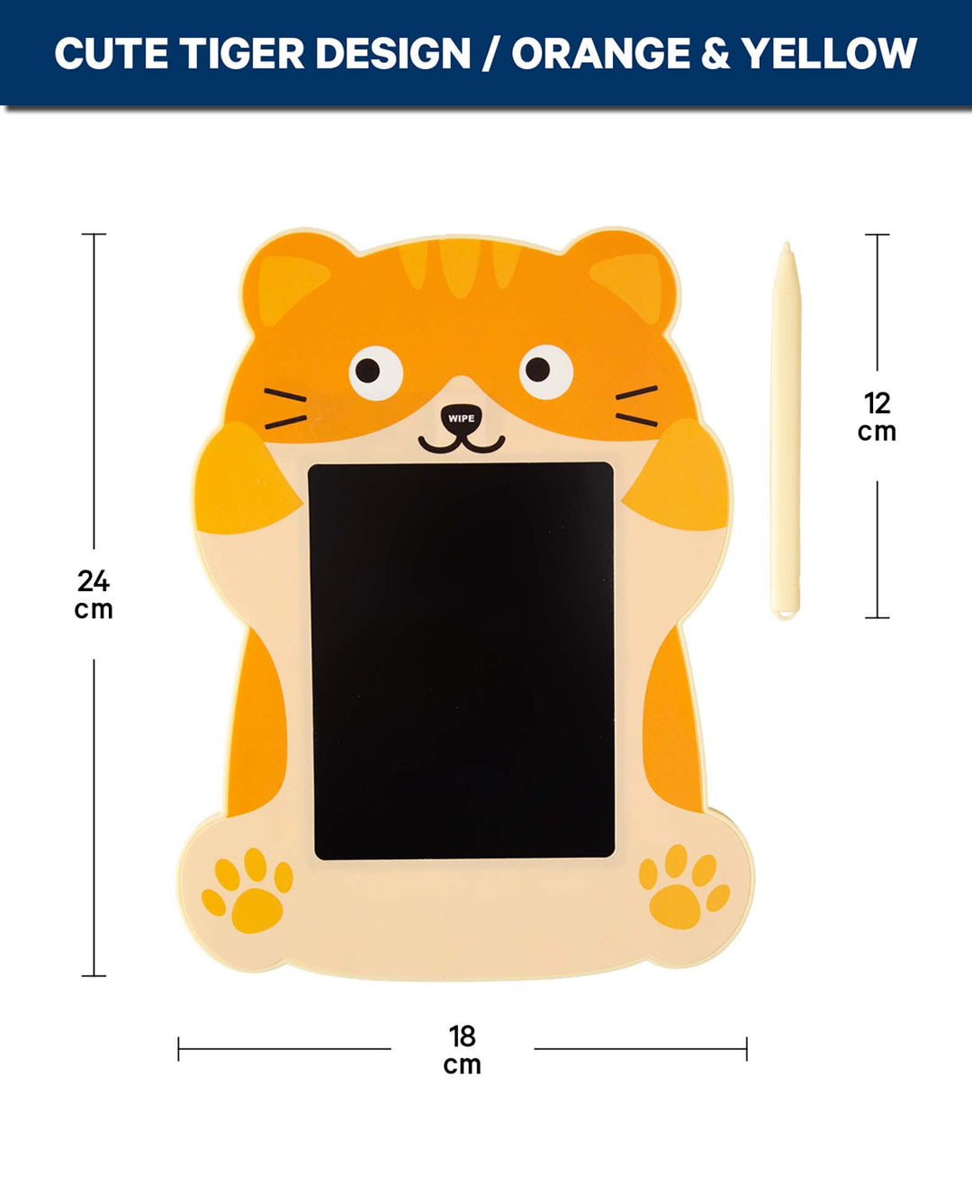 Magische LCD Schreibtafel gross, Tiger