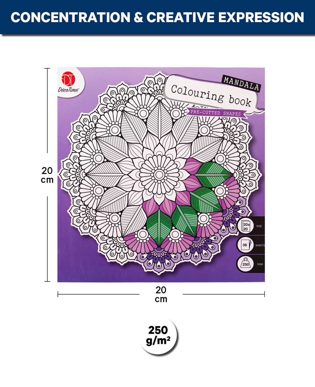 Mandala Malbuch, Lila