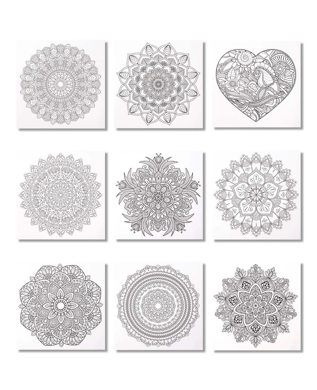 Mandala Malbuch, Grün