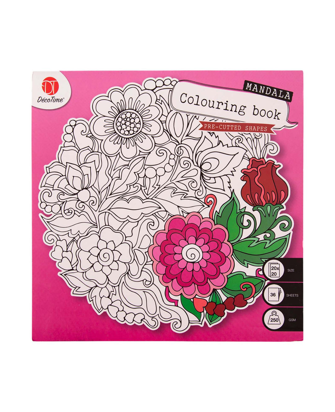 Mandala Malbuch, Pink