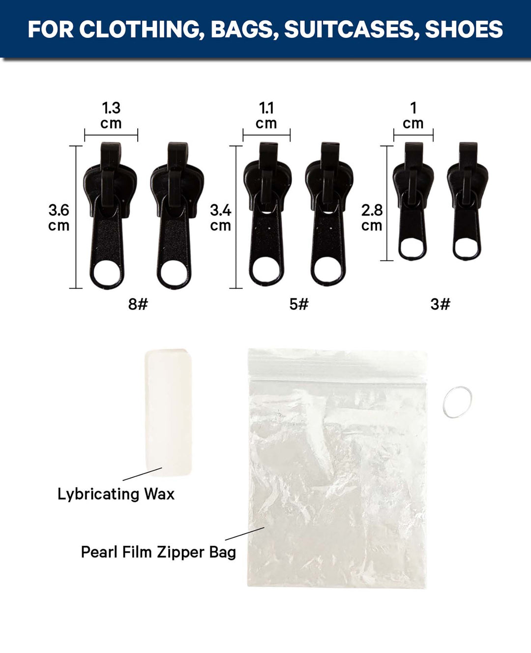 Reissverschluss Reparatur Set, 7-tlg.