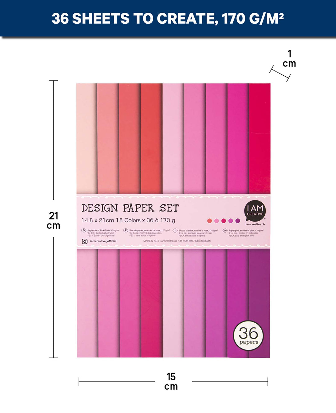 Papierblock A5, Pink-Töne